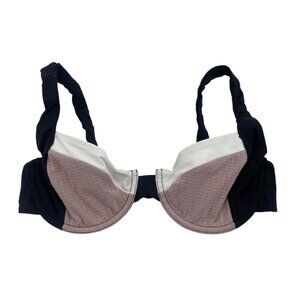 Tavik Size M Sawyer Colorblock Black Clay Underwire Bikini Top L79338